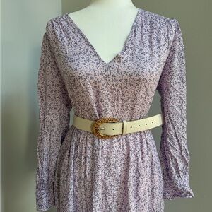 NWOT a new day Lavender Floral V-Neck Easter-Spring Maxi Dress